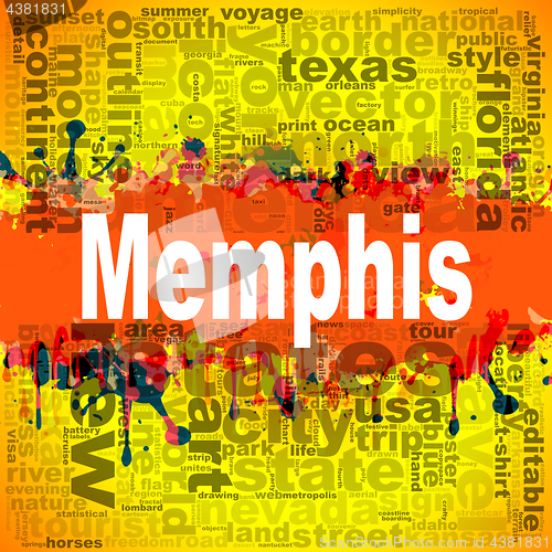 Image of Memphis word cloud design