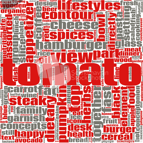 Image of Tomato word cloud