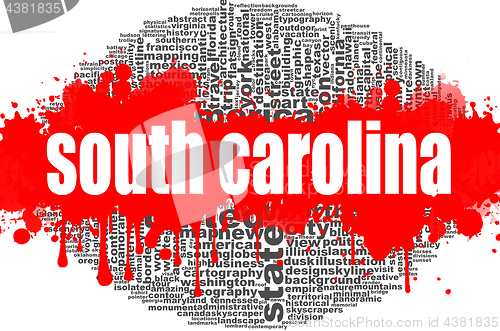 Image of South Carolina word cloud design