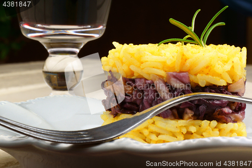 Image of Saffron rice with trevisano chicory