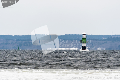 Image of Beacon in an icy cold water