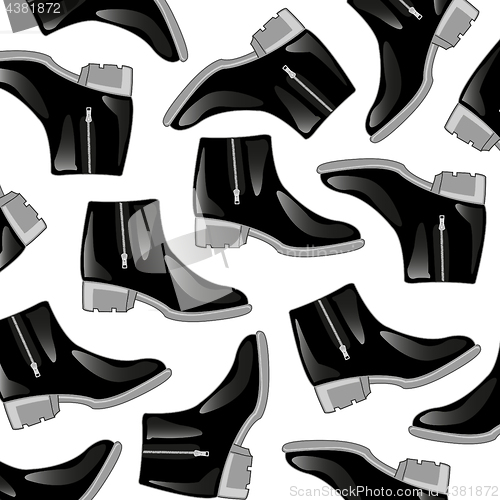 Image of Black boots pattern