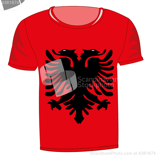 Image of t-shirt with flag Albania