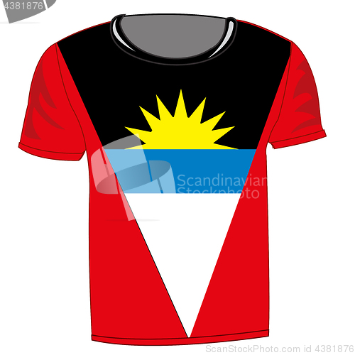 Image of T-shirt flag Antigua and Barbuda