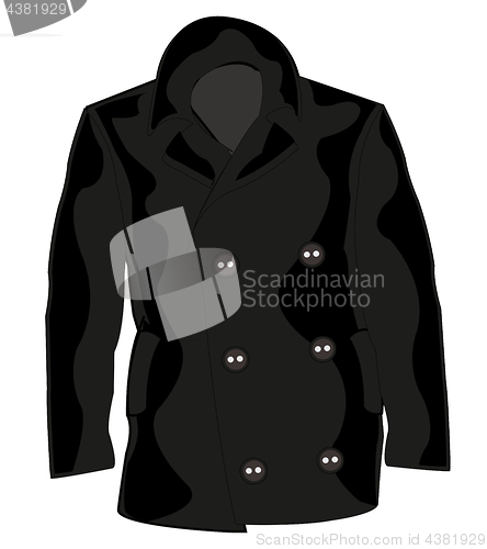 Image of Cloth coat black colour
