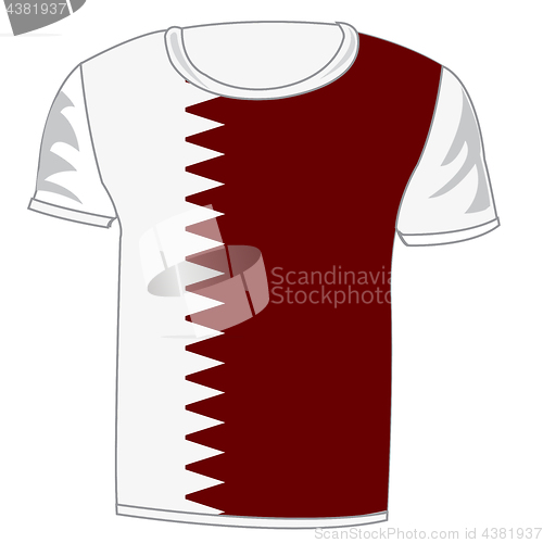 Image of T-shirt flag Qatar