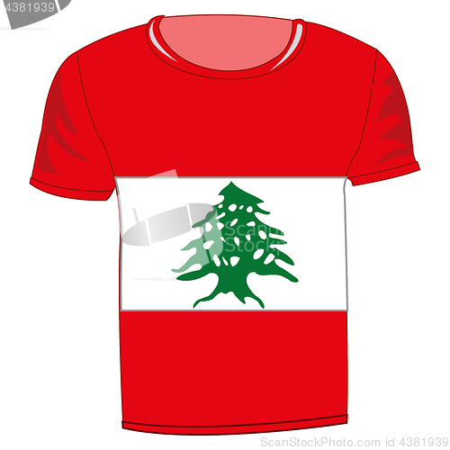 Image of T-shirt flag Lebanon