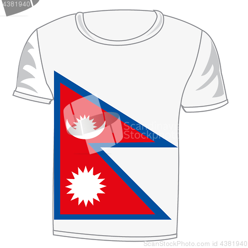 Image of T-shirt flag Nepal