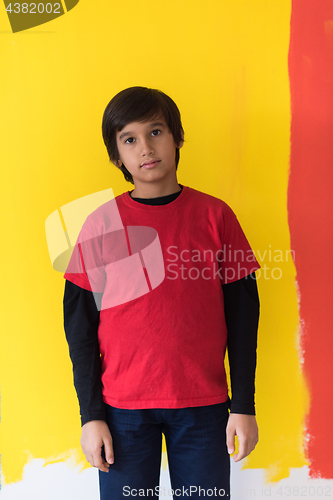 Image of Portrait of a happy young boy