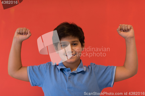 Image of Portrait of a happy young boy