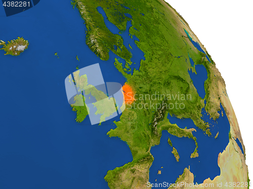 Image of Map of Netherlands in red