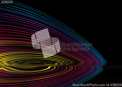 Image of rainbow ripple reflect