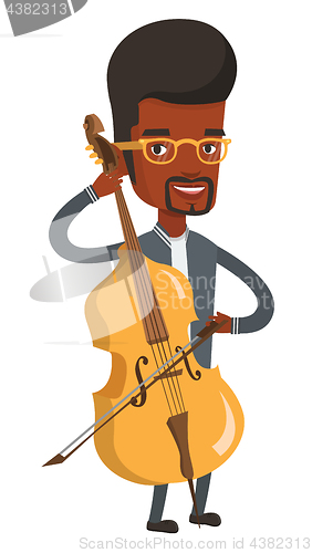 Image of Man playing cello vector illustration.