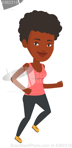 Image of Young woman running vector illustration.