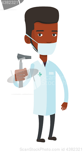 Image of Ear nose throat doctor vector illustration.