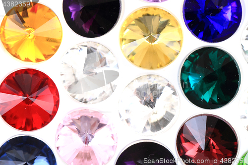 Image of color glass diamonds