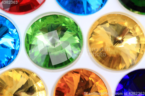 Image of color glass diamonds