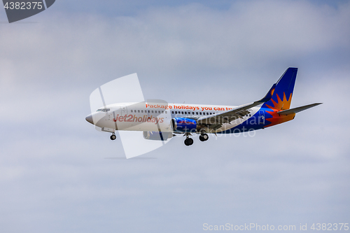 Image of ARECIFE, SPAIN - APRIL, 15 2017: Boeing 737-300 of Jet2holidays 