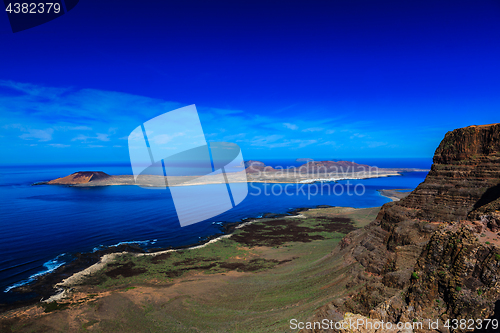 Image of Views from Lanzarote against  the island of La Graciosa