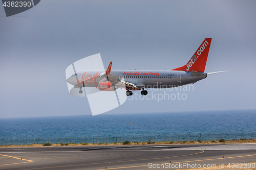 Image of ARECIFE, SPAIN - APRIL, 16 2017: Boeing 737-800 of Jet2 with the