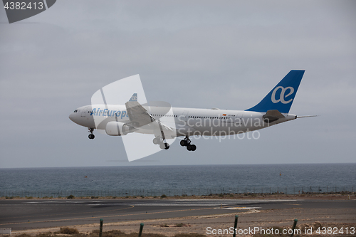 Image of ARECIFE, SPAIN - APRIL, 15 2017: AirBus A330-200 of AirEuropa la