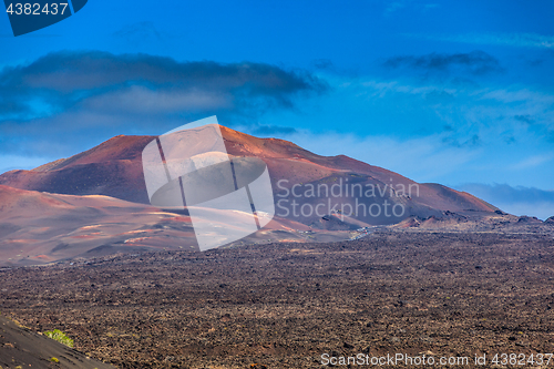 Image of Beautiful coloring game at one of many volcanoes in Lanzarote.