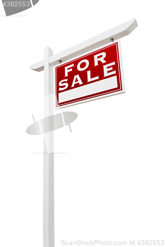 Image of Right Facing For Sale Real Estate Sign Isolated on a White Backg