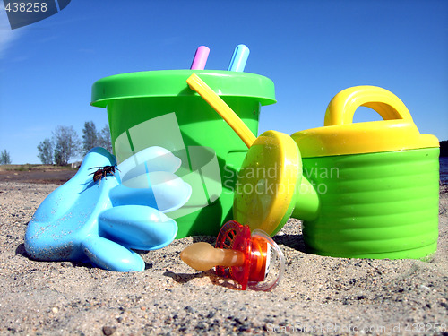 Image of Beach toys on the beach