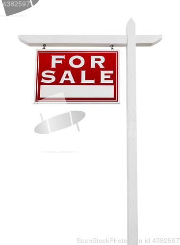 Image of Left Facing For Sale Real Estate Sign Isolated on a White Backgr