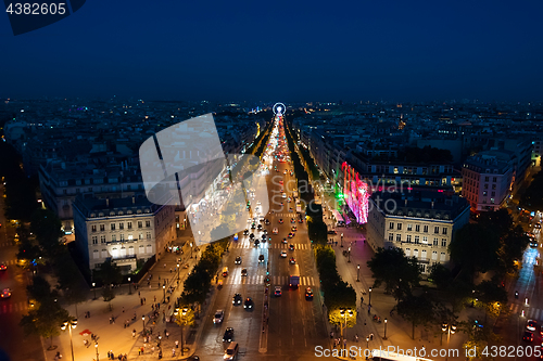 Image of Champs Elysees from above
