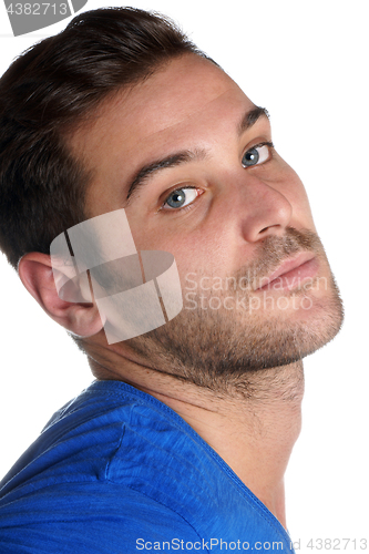 Image of 20 years old caucasian young man with blue eyes