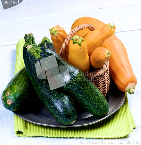 Image of Fresh Colorful Zucchini