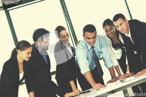 Image of business people group in a meeting at office