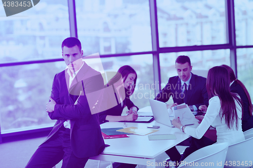 Image of business people group in a meeting at office