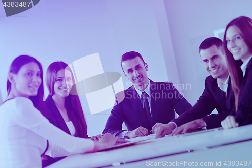 Image of business people group in a meeting at office