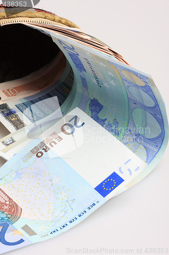 Image of European money in wallet