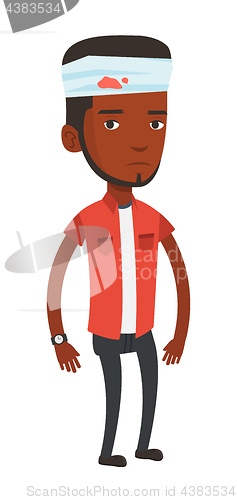 Image of Man with injured head vector illustration.