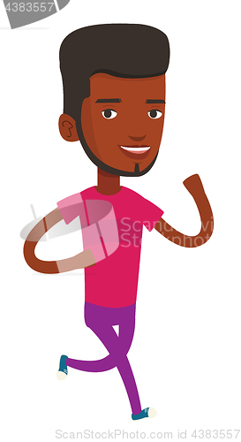 Image of Young man running vector illustration.