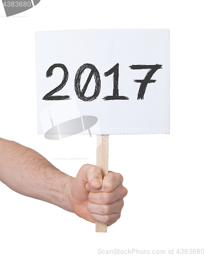 Image of Sign with a number - The year 2017