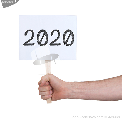 Image of Sign with a number - The year 2020