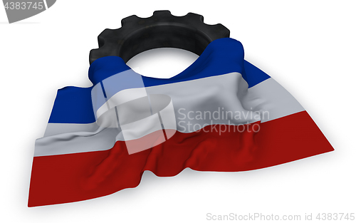 Image of gear wheel and flag of schleswig-holstein