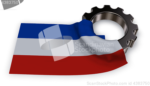 Image of gear wheel and flag of schleswig-holstein