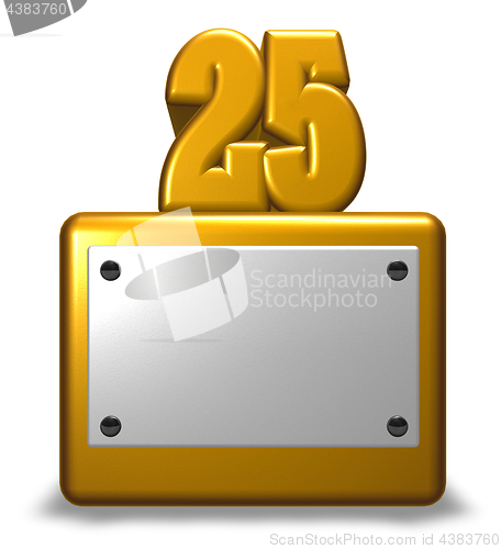 Image of golden number twenty five