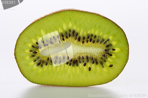 Image of sliced kiwi on white