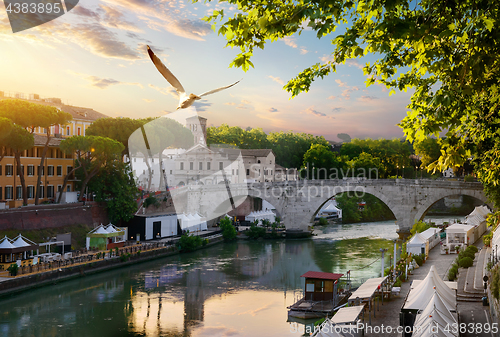 Image of Bridge Cestio in Rome