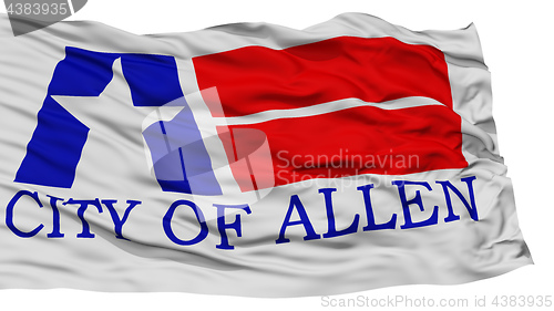 Image of Isolated Allen City Flag, United States of America