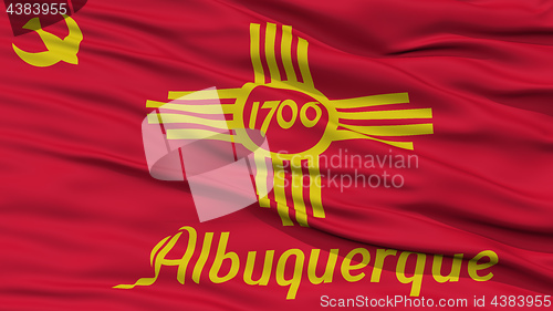 Image of Closeup of Albuquerque City Flag