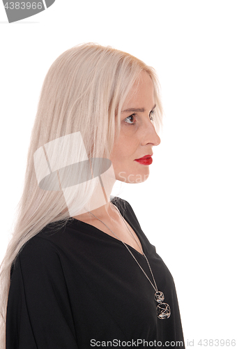 Image of Lovely portrait of a young woman in profile