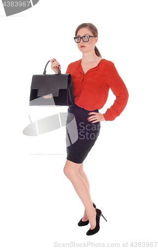 Image of Business woman with black purse