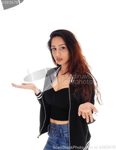 Image of Woman gesturing I don’t know